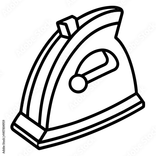 Minimal Iron Vector Illustration on White Background
