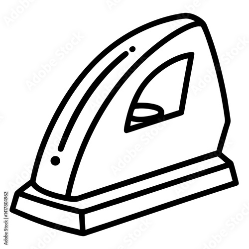 Minimal Iron Vector Illustration on White Background
