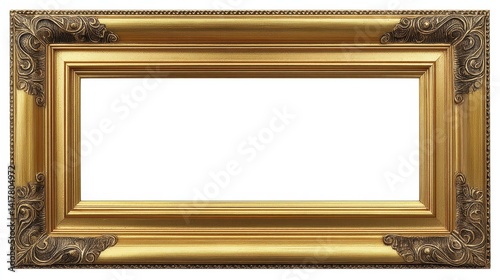 Large ornate gold picture frame, ideal for showcasing statement artwork - carved art classic
