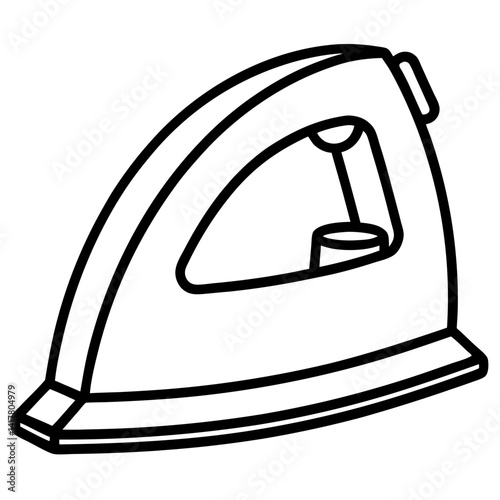 Minimal Iron Vector Illustration on White Background