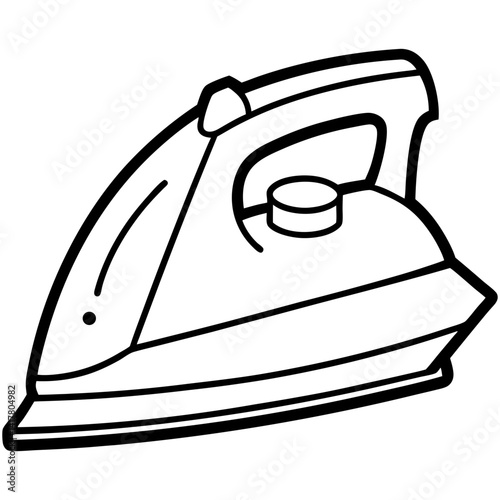 Minimal Iron Vector Illustration on White Background