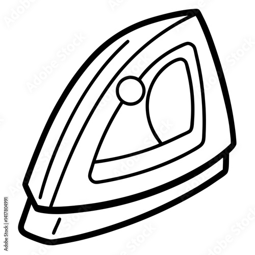 Minimal Iron Vector Illustration on White Background
