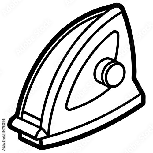 Minimal Iron Vector Illustration on White Background
