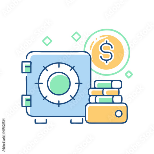 Safe with coins – savings or secured finance..