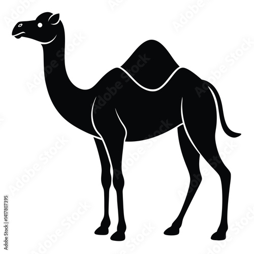 camel silhouette isolated on white background. Camel icon vector illustration design