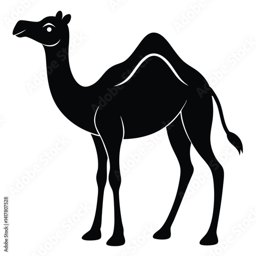 camel silhouette isolated on white background. Camel icon vector illustration design