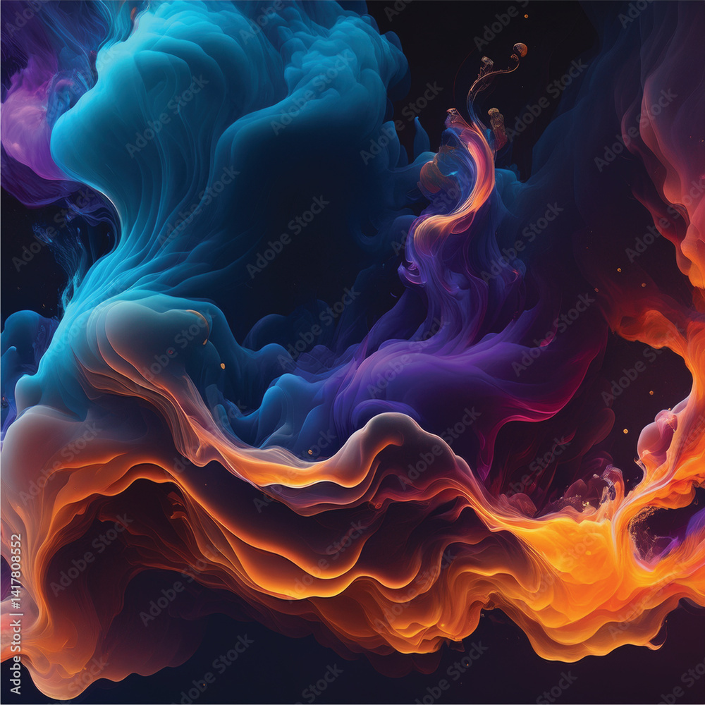 Obraz premium dark and colorful vapors