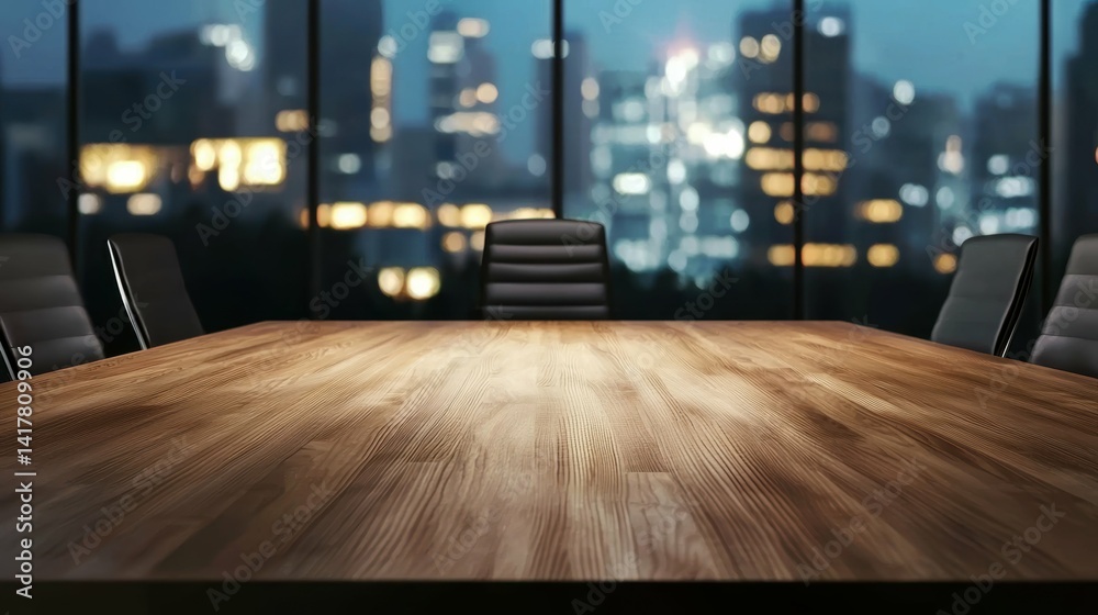 Fototapeta premium Business meeting in modern office interior city view blurred background professional environment contemporary design