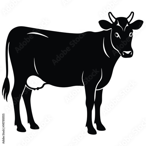 Adobe Illustratosilhouette or illustration of a cow or buffalor Artwork