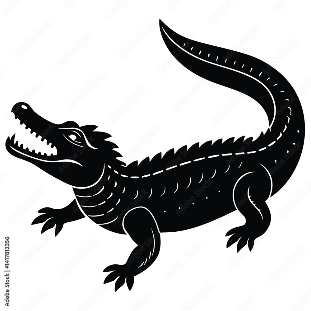 Fototapeta premium silhouette or illustration of a cow or buffalo