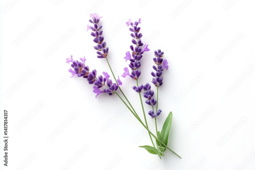 Serene lavender sprigs a calming symbol of tranquility and peace isolated on a bright white background showcasing delicate purple Serene lavender sprigs a calming symbol of tranquility and peace isolated on a bright white background showcasing delicate purple