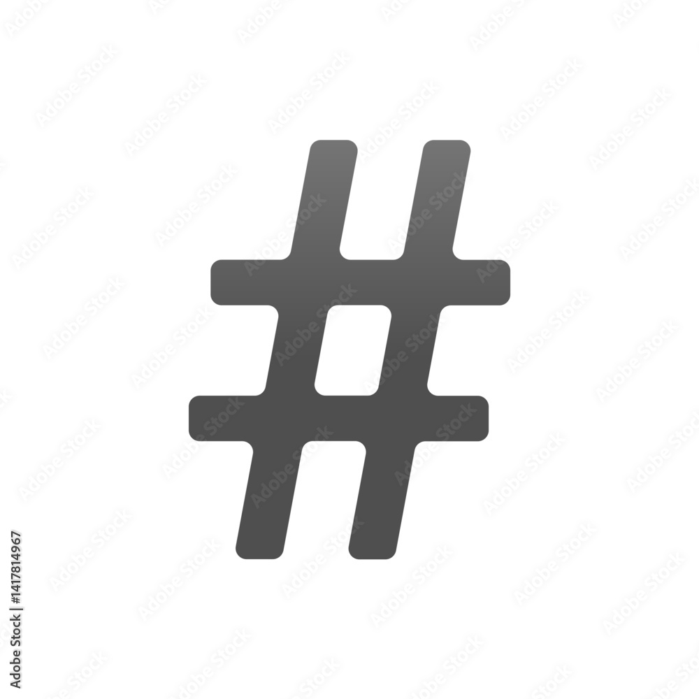 Obraz premium Black Hashtag 