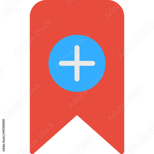 Add Bookmark single vector illustration icon
