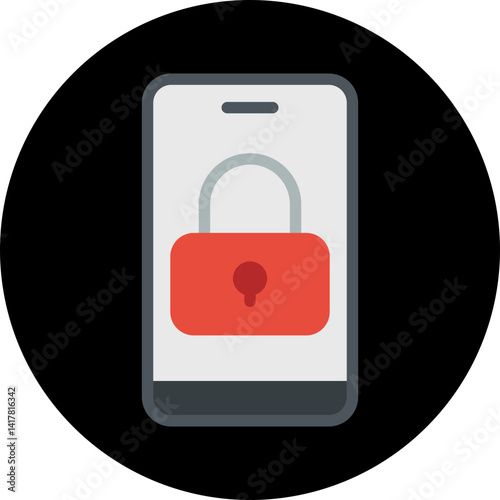Secure Device single vector illustration icon