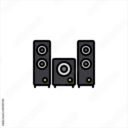 speakers isolated on white background