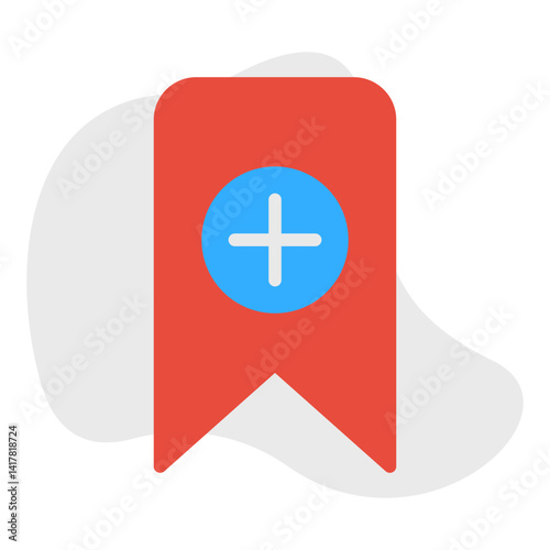 Add Bookmark single vector illustration icon
