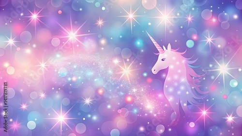 Magical Unicorn in Sparkling Galaxy