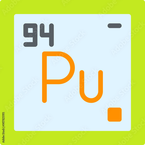 Plutonium single vector illustration icon
