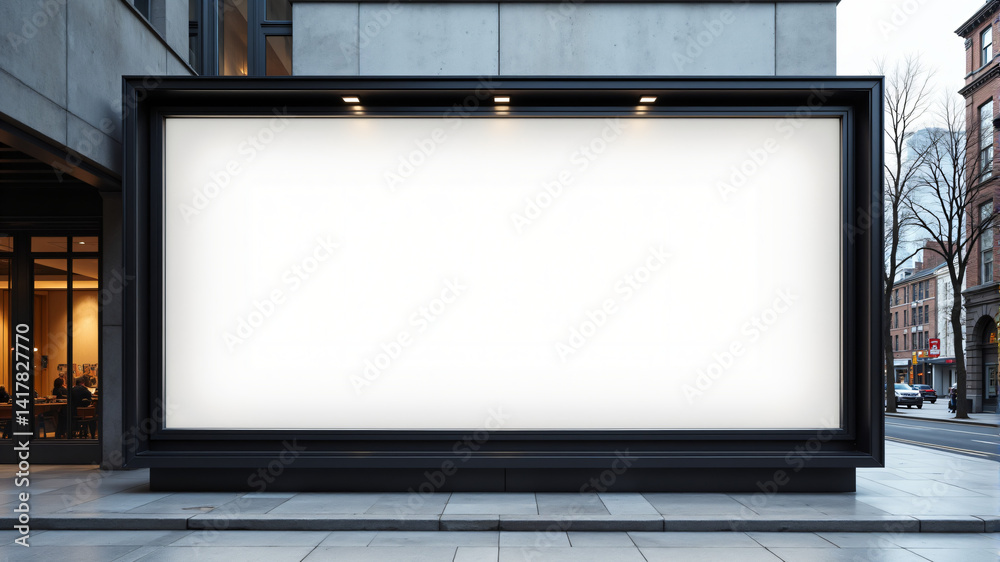 Fototapeta premium Modern Blank Billboard in Urban Setting