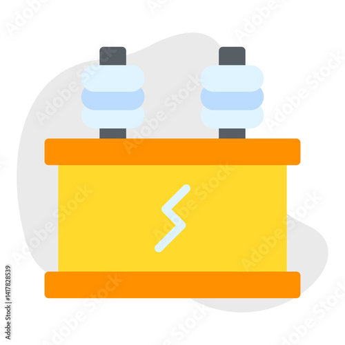 Power Transformer single vector illustration icon