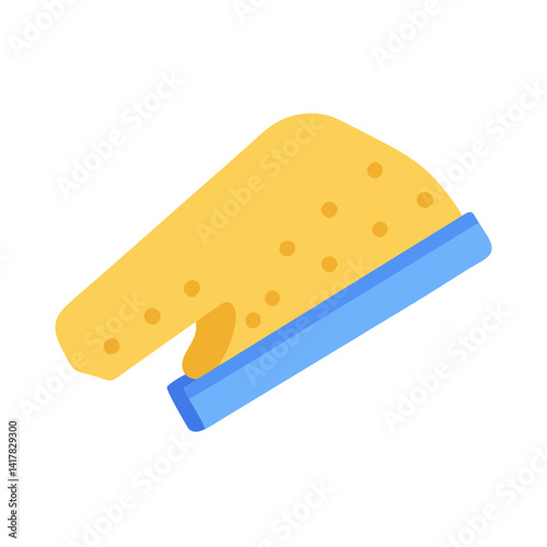 Cleaning Squeegee Illustration on Black Background: Washing Concept