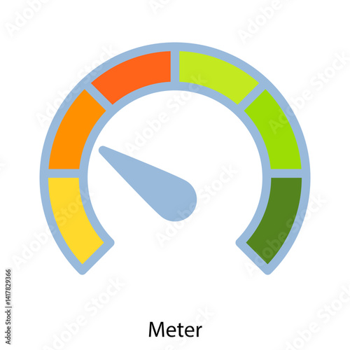 Meter single vector illustration icon