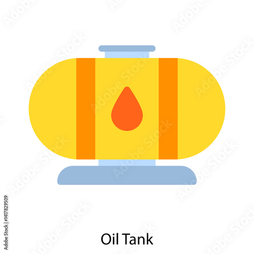 Oil Tank single vector illustration icon