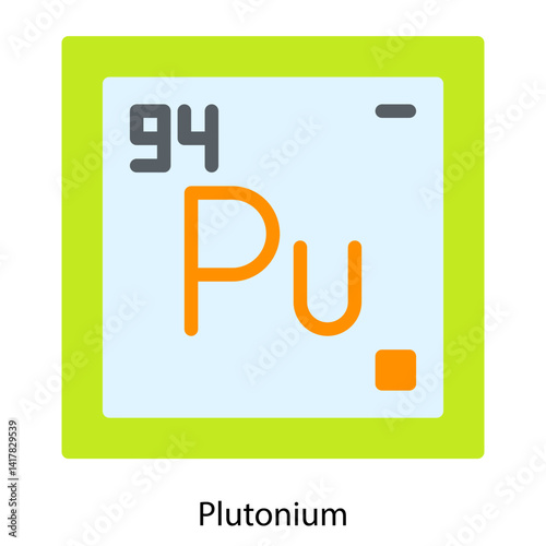 Plutonium single vector illustration icon