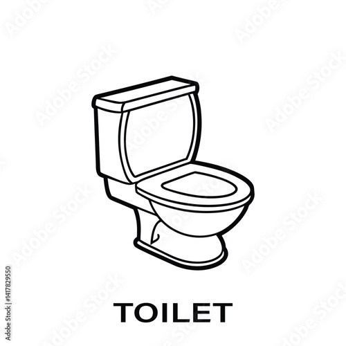 Clean white ceramic toilet bowl isolated on white, a sanitary object for bathroom hygiene.