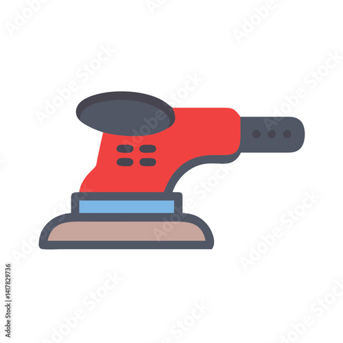 Vibrating Palm Sander Icon Vector Illustration on Black