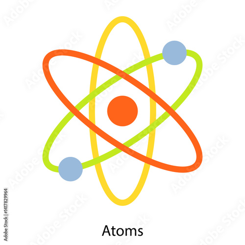 Atoms single vector illustration icon