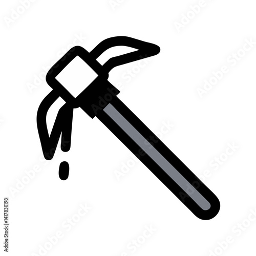 Simple Magic Wand Illustration on Black Background Image