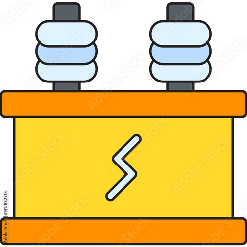 Power Transformer single vector illustration icon