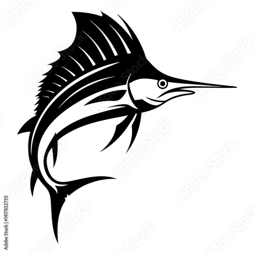 Majestic Sailfish Vector Illustration Depicting Grace and Power of the Ocean