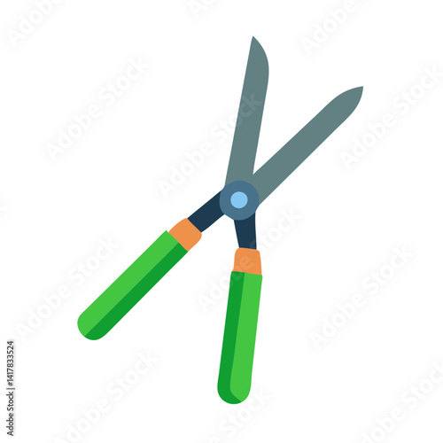 Illustration of garden shears for trimming bushes and hedges