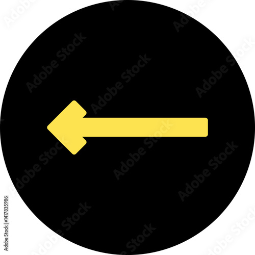 Left Arrow single vector illustration icon