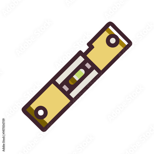 Bubble Level Illustration Vector Graphic on Black Background
