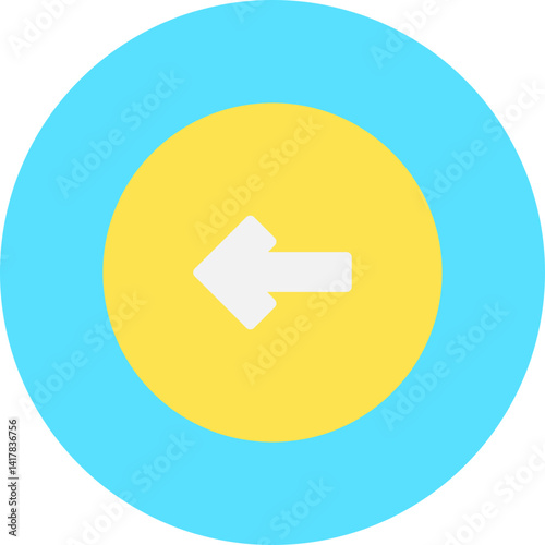 Left single vector illustration icon
