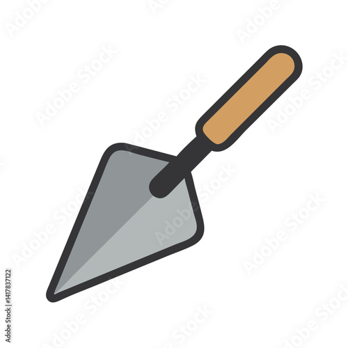 Trowel Tool Icon for Construction and Home Improvement