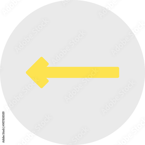 Left Arrow single vector illustration icon