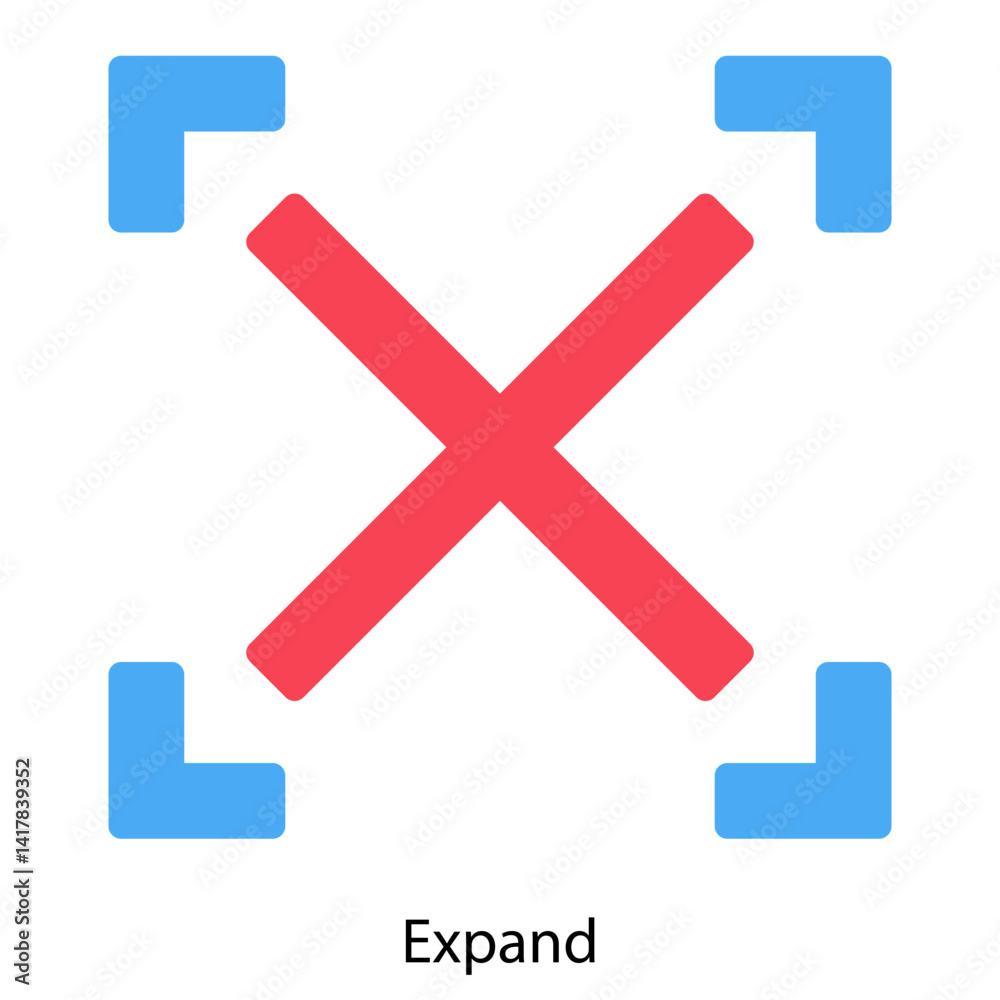 Expand single vector illustration icon Expand single vector illustration icon