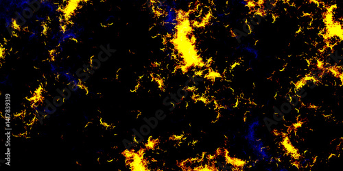 Abstract fire background. Black background with golden spots fire sparkle textured design. black and yellow background with vintage background. fire and smoke