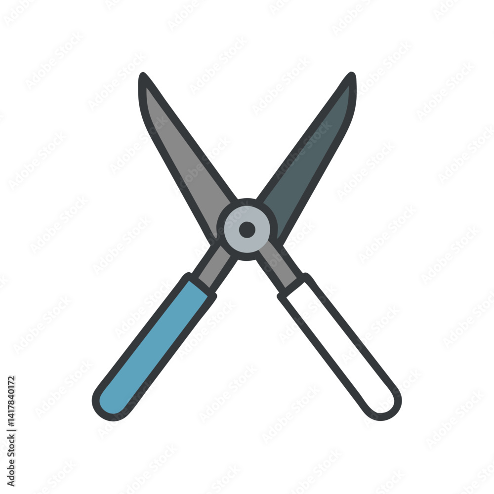 Garden shears on black background for plant care Garden shears on black background for plant care