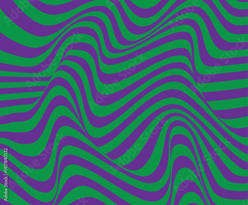 Trendy vector illustration design in style retro 60s, 70s. Green and purple. Abstract background with two color
