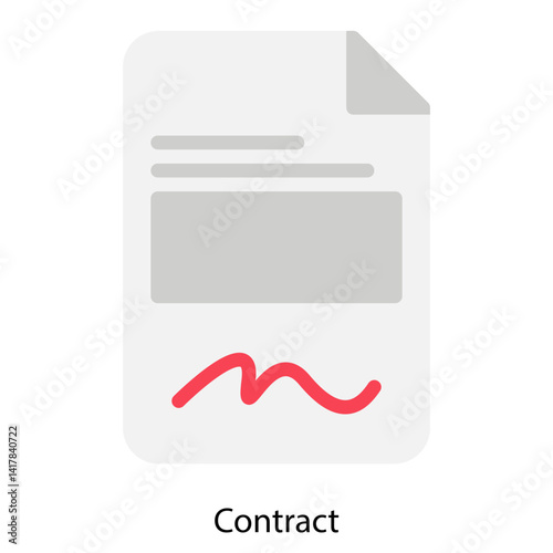 Contract icon vector illustration