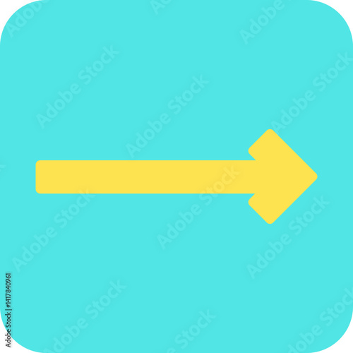 Right Arrow single vector illustration icon
