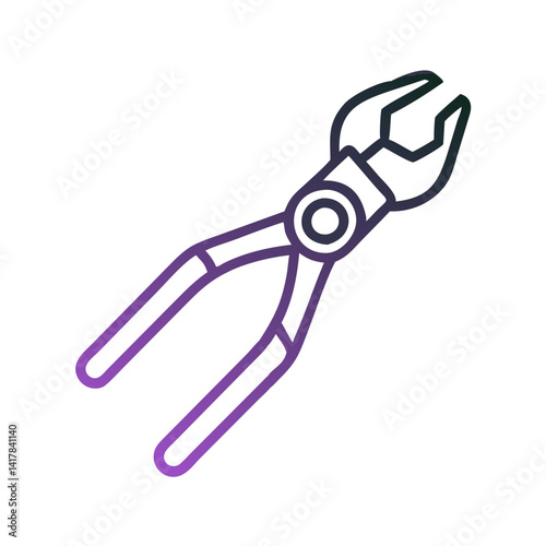 Gradient Wire Cutters Illustration on Black Background
