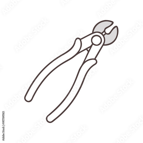 Minimalist End Cutting Pliers Tool on Black Background