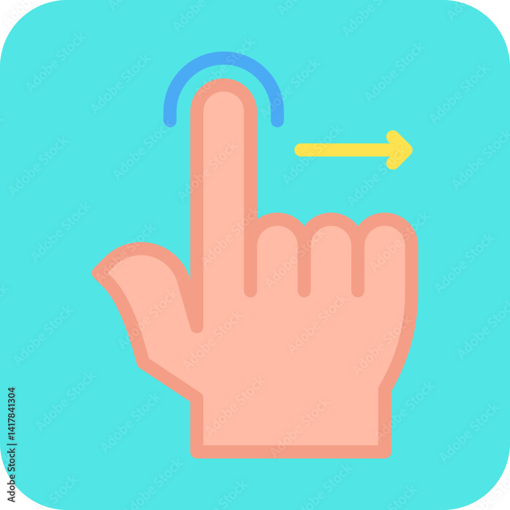 Drag Right single vector illustration icon Drag Right single vector illustration icon