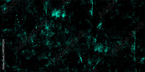 Scratch grunge urban distressed green grunge texture on a dark vector background. Abstract grungy green canvas background or texture. 